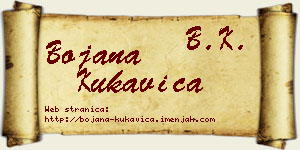 Bojana Kukavica vizit kartica